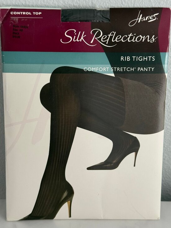 Hanes Silk Reflections Accessories - HANES Silk Reflections Rib Tights Size AB